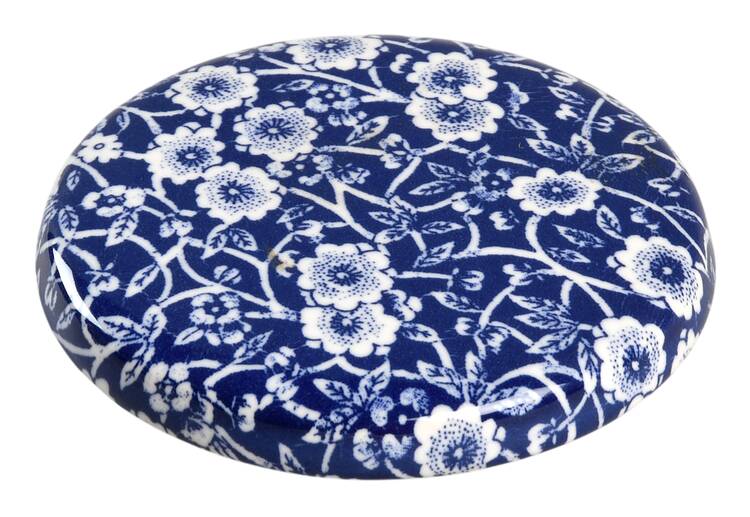 Calico Blue (Crownford Stamp) Yarn Caddy, Lid Only