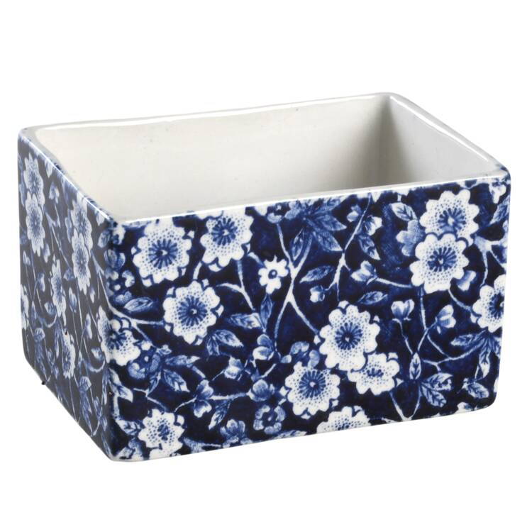 Calico Blue (Crownford Stamp) 3" Rectangular Box-No Lid