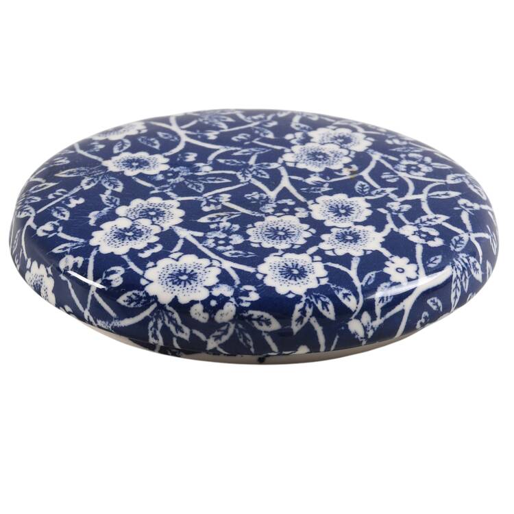 Calico Blue (Crownford Stamp) Lid for 7" Storage Jar