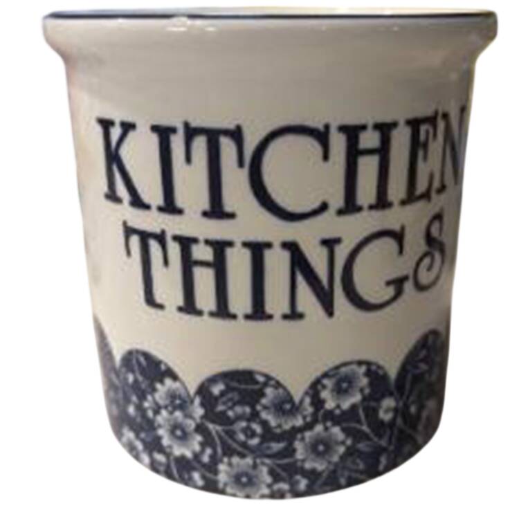 Calico Blue (Crownford Stamp) Utensil Holder