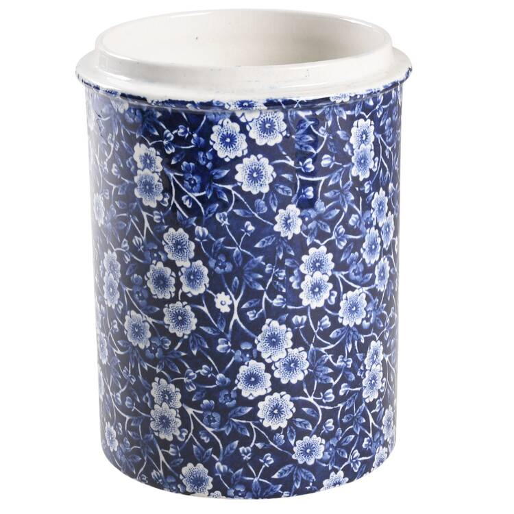 Calico Blue (Crownford Stamp) 7" Storage Jar No Lid
