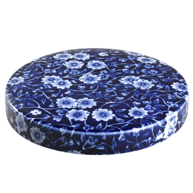 Calico Blue (Crownford Stamp) Lid for 7" Storage Jar