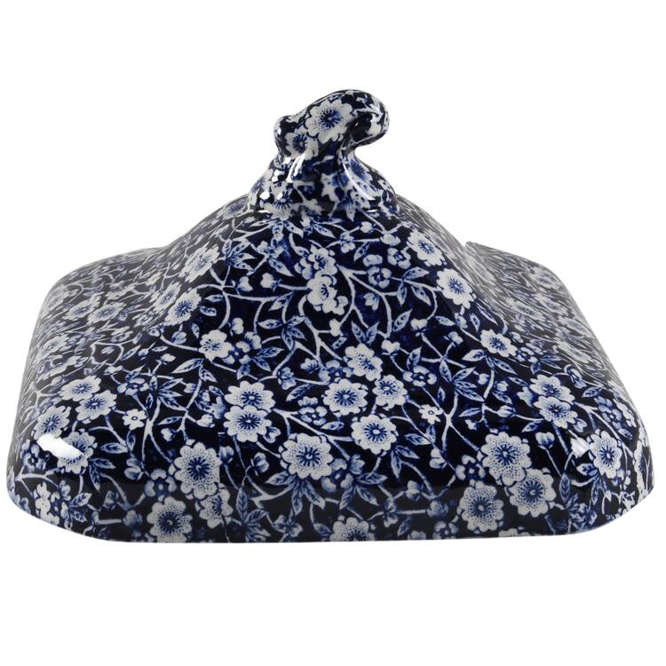 Calico Blue (Crownford Stamp) Lid for Square Vegetable