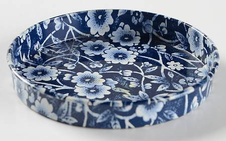 Calico Blue (Crownford Stamp) Metal Coaster