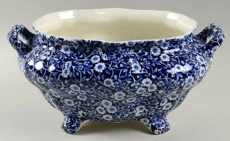 Calico Blue (Crownford Stamp) Tureen No Lid