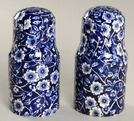 Calico Blue (Crownford Stamp) Salt & Pepper Set