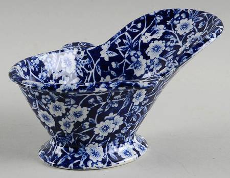 Calico Blue (Crownford Stamp) Footed Basin