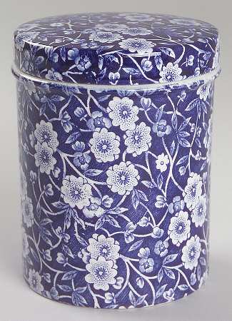 Calico Blue (Crownford Stamp) 4" Storage Jar & Lid