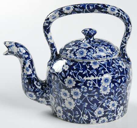 Calico Blue (Crownford Stamp) Individual Kettle & Lid
