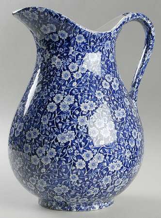 Calico Blue (Crownford Stamp) 128 Oz Pitcher and Bowl, Pitcher Only by Staffordshire