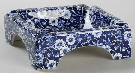 Calico Blue (Crownford Stamp) 5" Square Ashtray