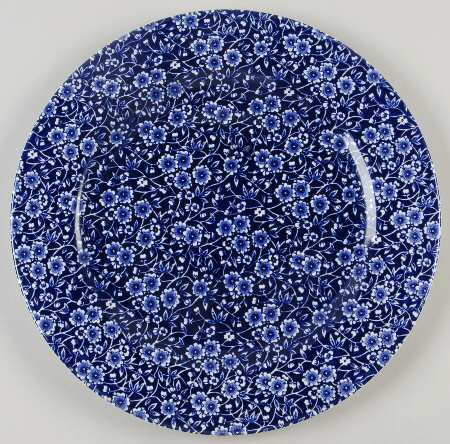Calico Blue (Crownford Stamp) 12" Chop Plate (Round Platter)