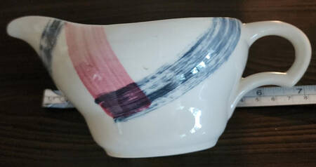 Scots Clan Pink & Charcoal Gravy Boat