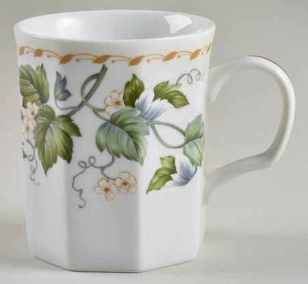 Green Leaf & Blossoms Mug