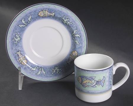 Mystic Bay Espresso Cup and Saucer Set