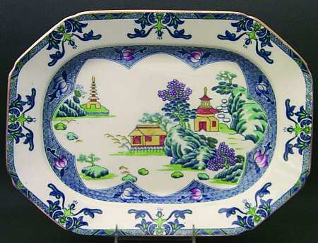 Landscape Blue 14" Oval Serving Platter