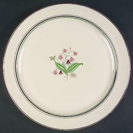 Coralbel (Winchester Shape, Platinum Trim) 12" Chop Plate (Round Platter)