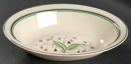 Coralbel (Winchester Shape, Platinum Trim) 9" Oval Vegetable Bowl