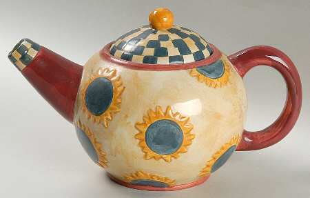 Tea Pots Sculpted Teapot & Lid