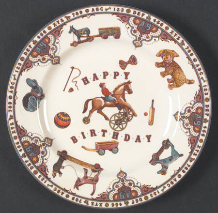 Edwardian Child Collection Multicolor Happy Birthday Plate