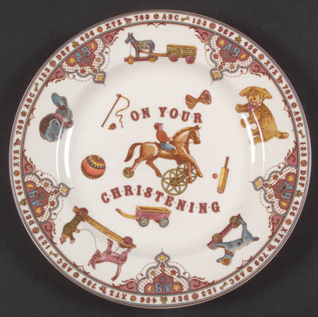Edwardian Child Collection Multicolor Christening Plate