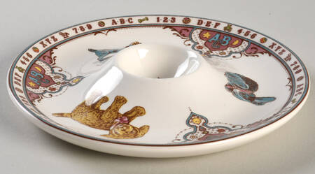 Edwardian Child Collection Multicolor Egg Serving Plate