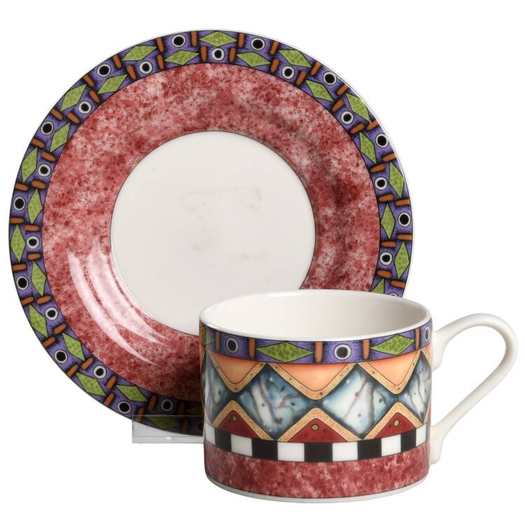 Morocco Flat Cup & Saucer Set