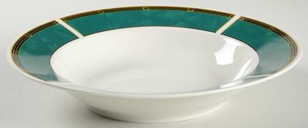 Emerald Rim Soup Bowl