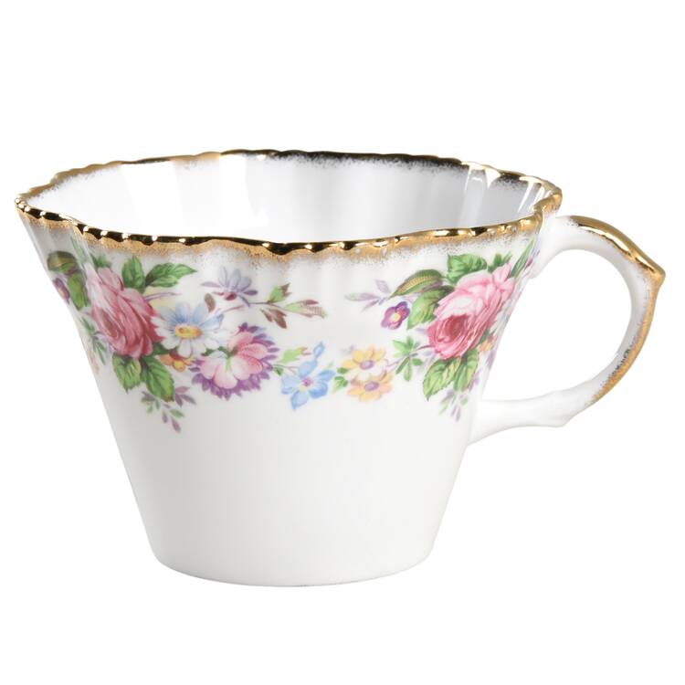 Floral Flat Cup