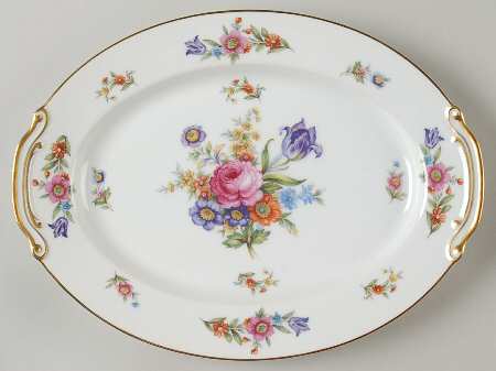 Dresdenia(Occupied Japan) 12" Oval Serving Platter