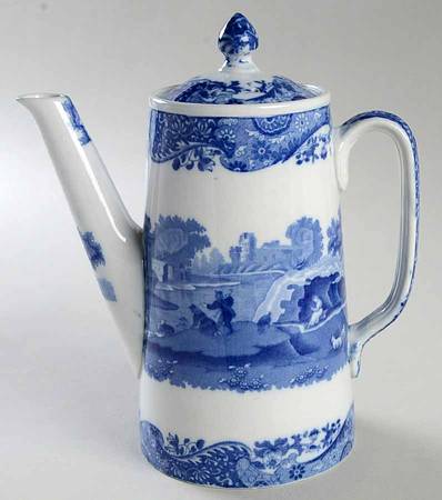 Blue Italian (Older) Coffee Pot & Lid