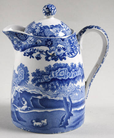 Blue Italian (Older) Hot Water Jug & Lid