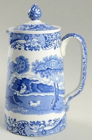 Blue Italian (Older) Hot Water Jug & Lid