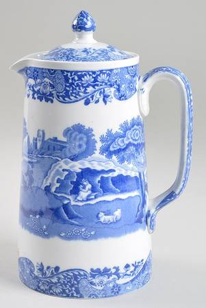 Blue Italian (Older) Hot Water Jug & Lid