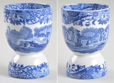Blue Italian (Older) Double Egg Cup