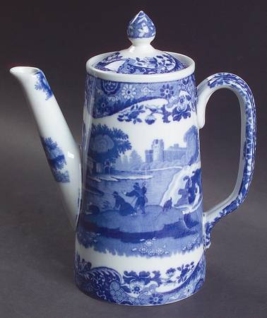 Blue Italian (Older) Mini Coffee Pot & Lid