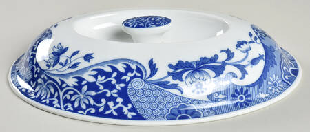 Blue Italian Lid for 2.5 Quart Oval Covered Casserole