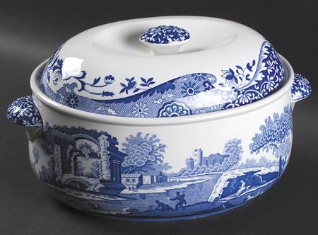 Blue Italian Lid for 3 Qt Oval Covered Casserole