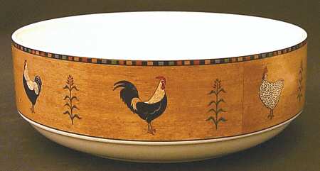 Country Quartet 9" Round Vegetable Bowl