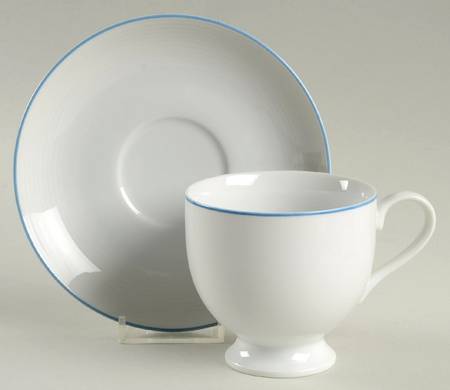 Tulip Blue  Footed Cup & Saucer Set