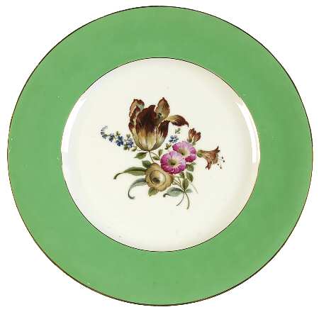HCZ239 Green Dinner Plate