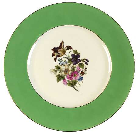 HCZ239 Green Dinner Plate