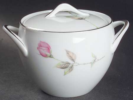 Dawn Rose Sugar Bowl & Lid