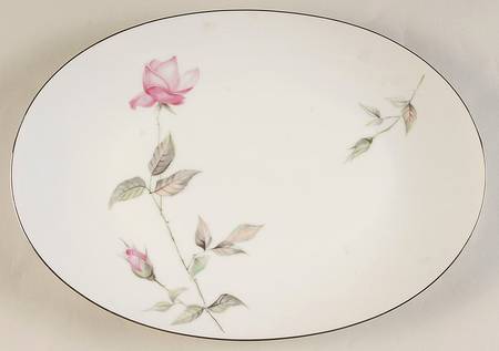 Dawn Rose 12" Oval Serving Platter