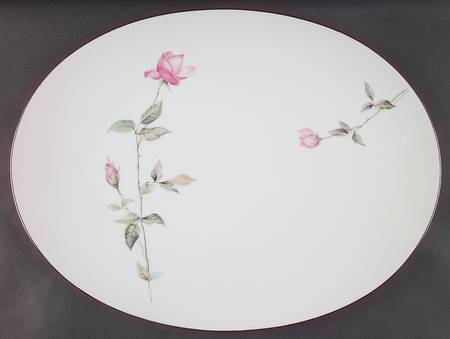 Dawn Rose 16" Oval Serving Platter
