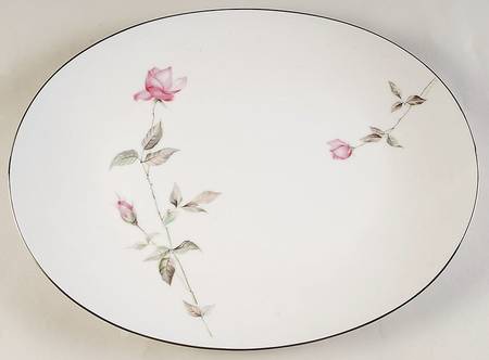 Dawn Rose 15" Oval Serving Platter