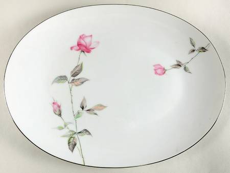 Dawn Rose 14" Oval Serving Platter
