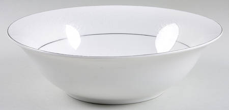White On White 9" Round Vegetable Bowl