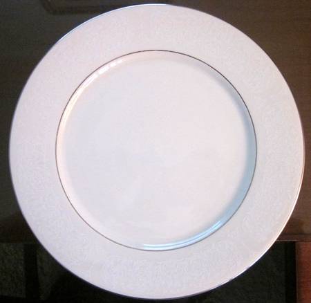 White On White Bread & Butter Plate