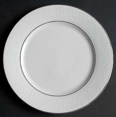 White On White Salad Plate